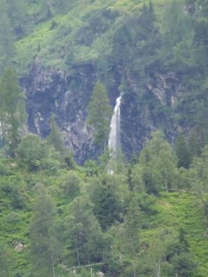 Waterfall by upper lake